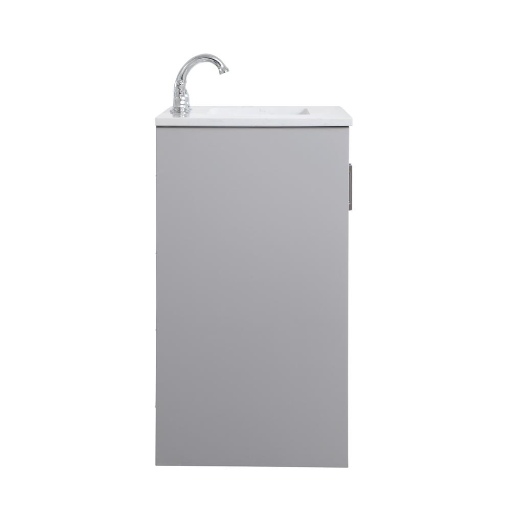 30 inch Single Bathroom Vanity in Grey. Picture 13