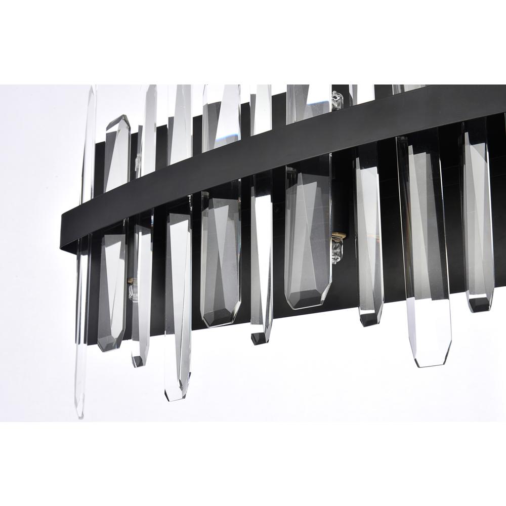 Serena 36 inch crystal bath sconce in black. Picture 5