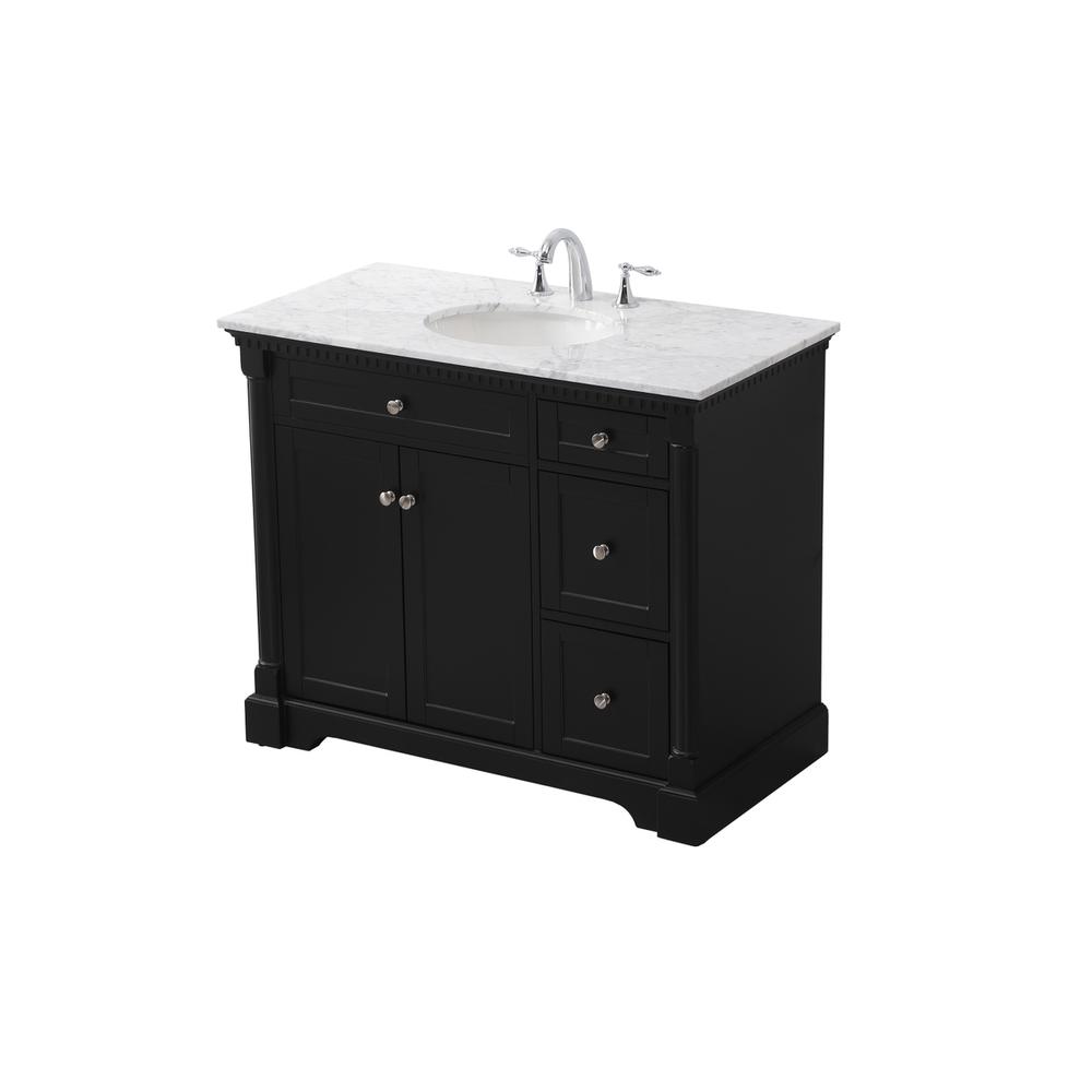 42 inch Single bathroom vanity set in black. Picture 8