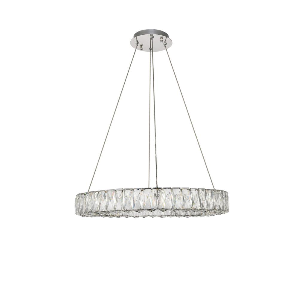 Monroe Integrated LED chip light Chrome Chandelier Clear Royal Cut Crystal. Picture 1