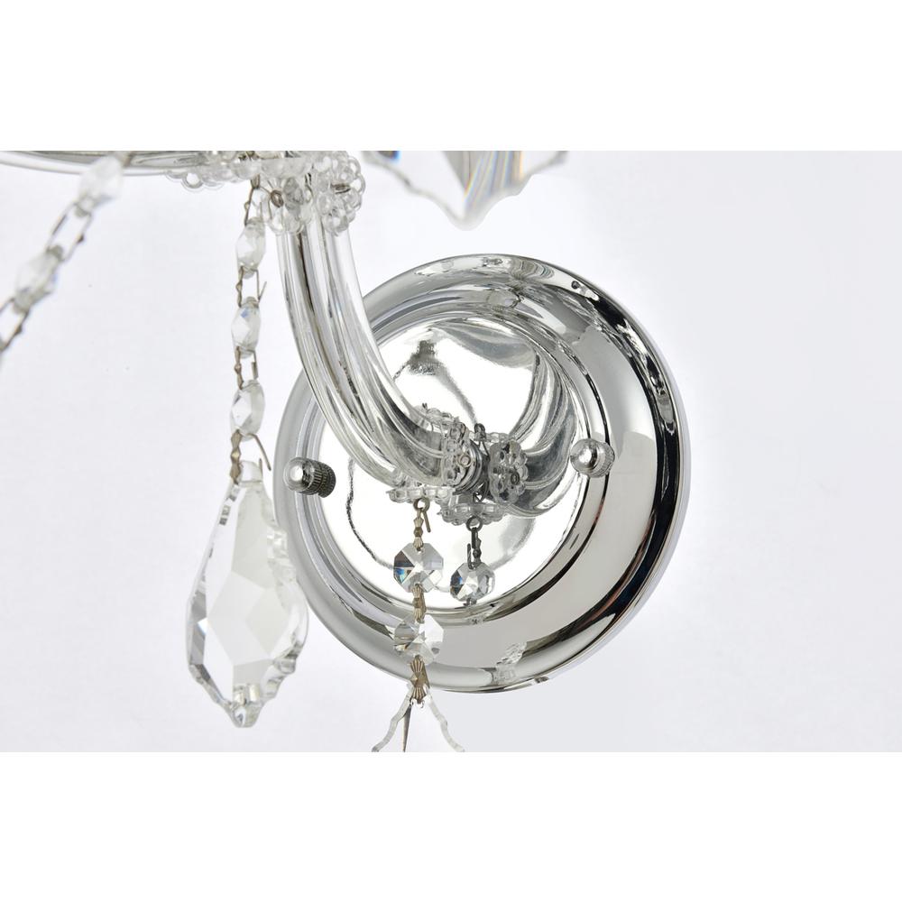 Maria Theresa 5 light Chrome Wall Sconce Clear Royal Cut Crystal. Picture 4