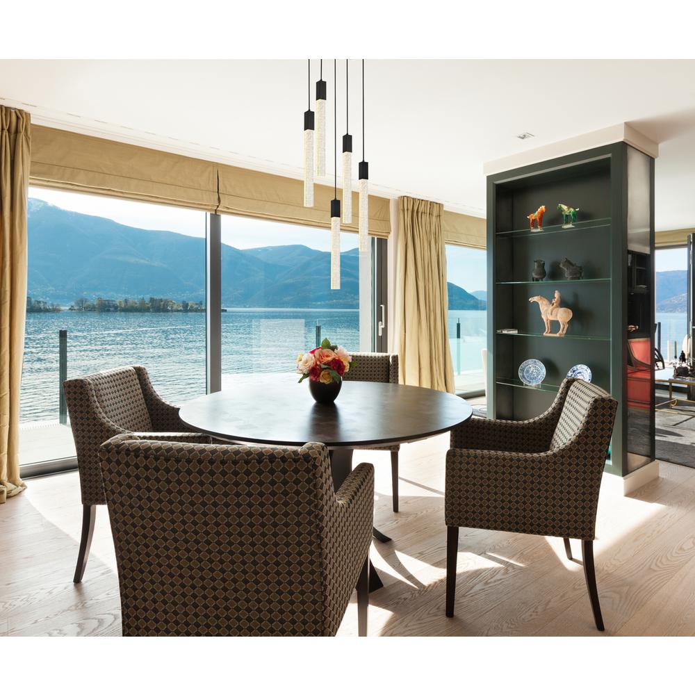 Weston 5 lights pendant in black. Picture 7
