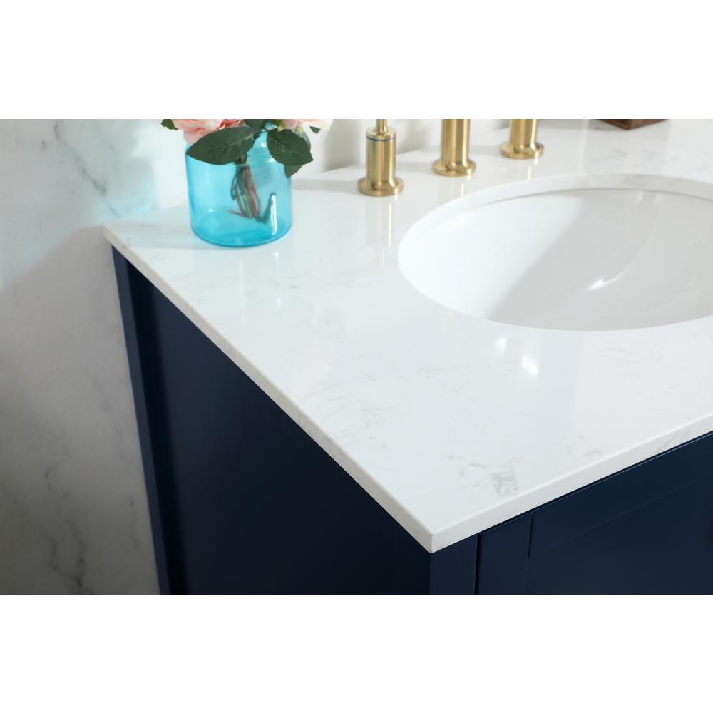 30 inch Single bathroom vanity in blue. Picture 5