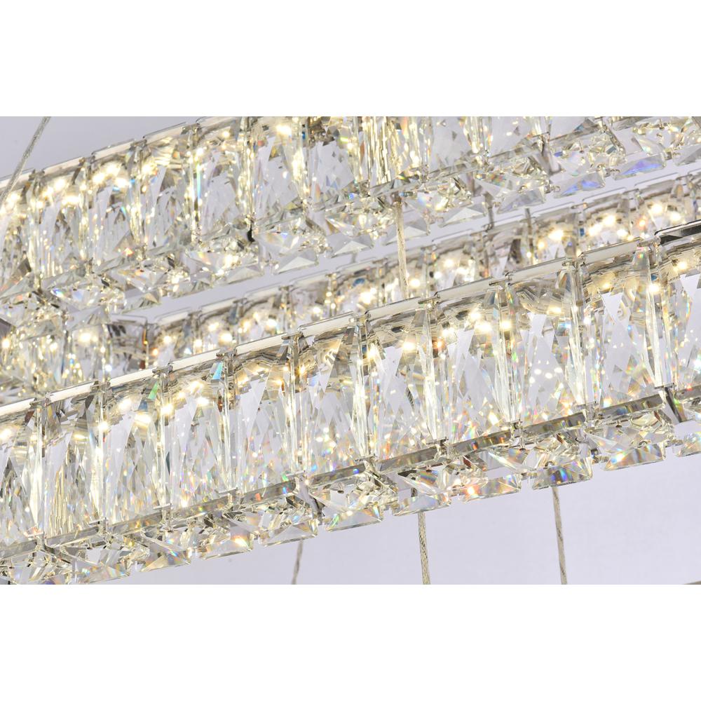 Monroe 50 inch LED triple rectangle pendant in chrome. Picture 4
