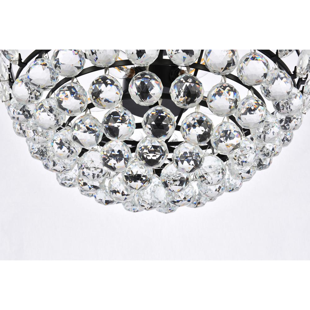 Emilia 18 inch flush mount in black. Picture 3