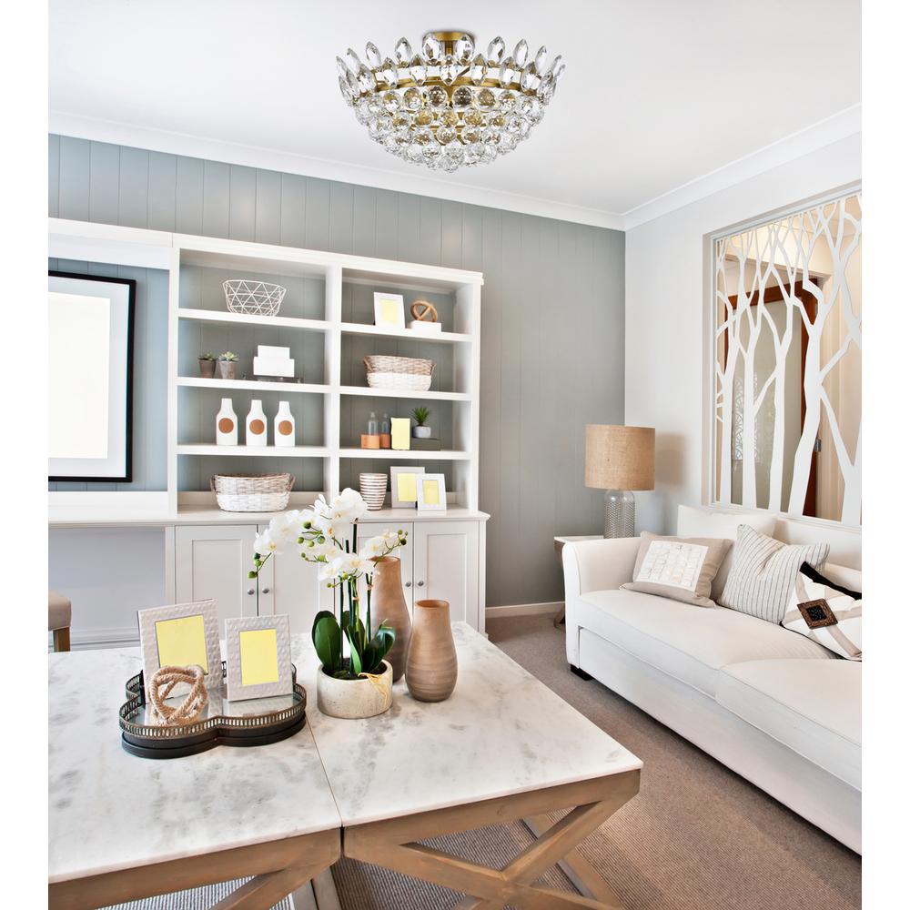 Emilia 20 inch flush mount in brass. Picture 8