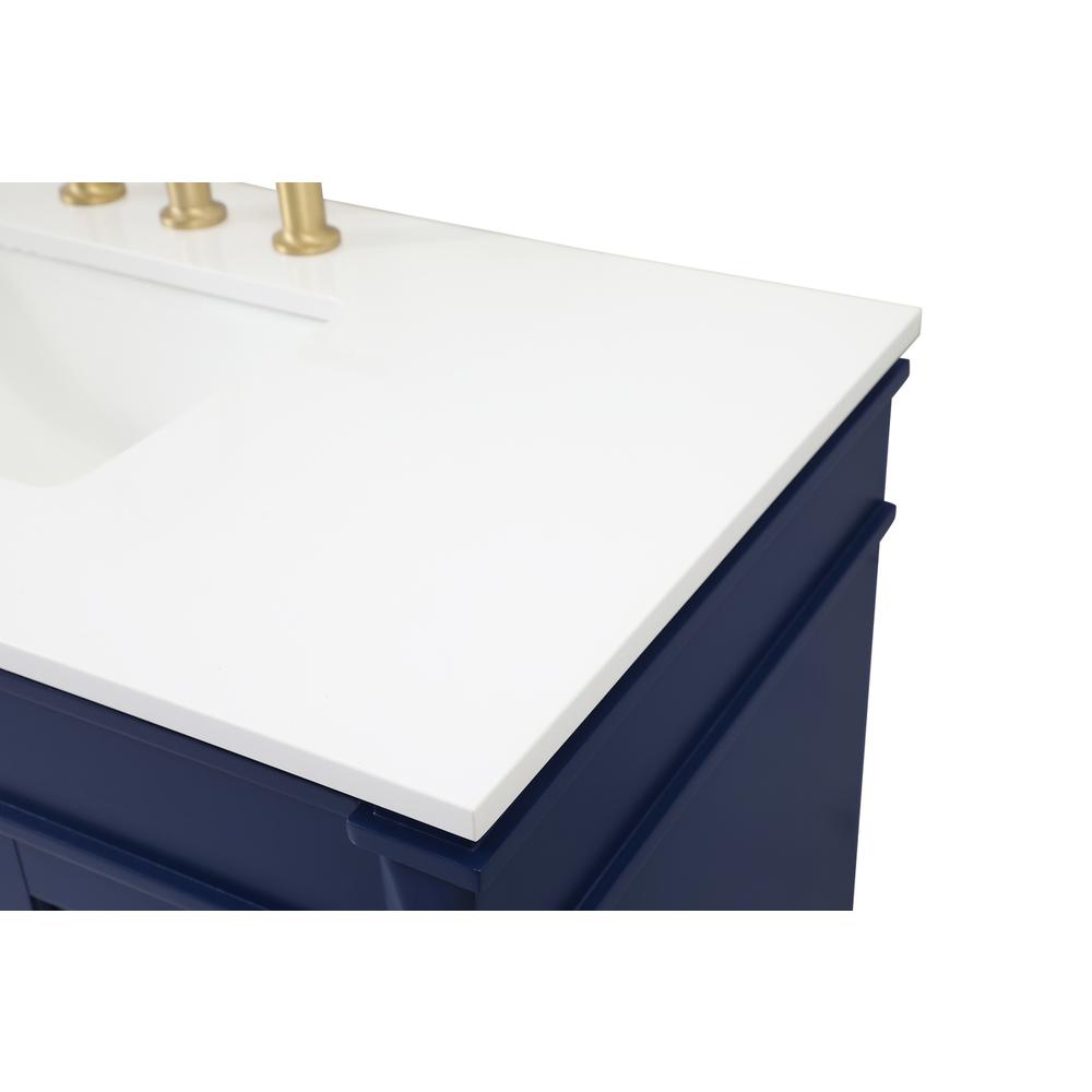 42 inch Single bathroom vanity in blue. Picture 11