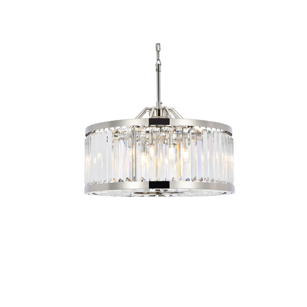 Chelsea 8 light polished nickel Chandelier Clear Royal Cut Crystal. Picture 2