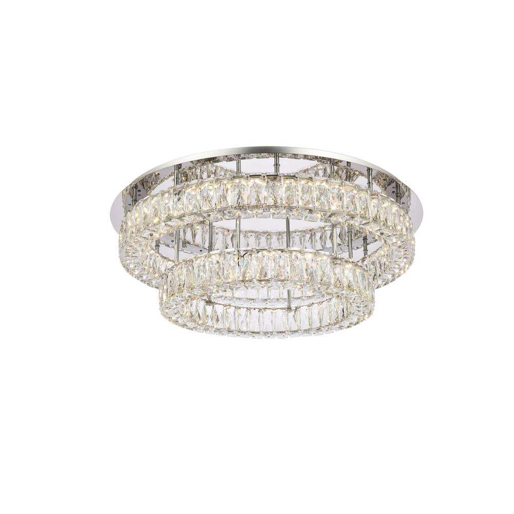Monroe 30 inch LED double flush mount in chrome. Picture 2