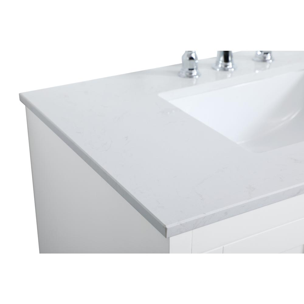 36 inch Single Bathroom Vanity in White. Picture 11