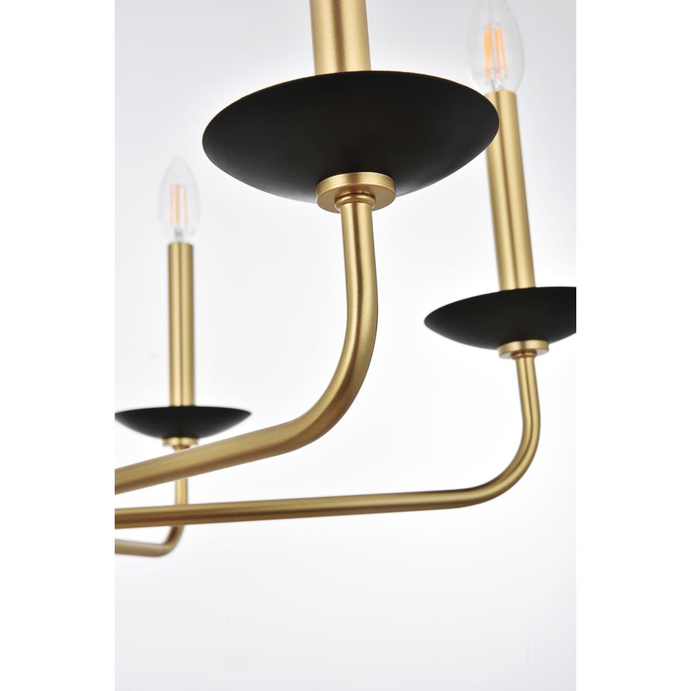 Cohen 30 inch pendant in black and brass. Picture 4