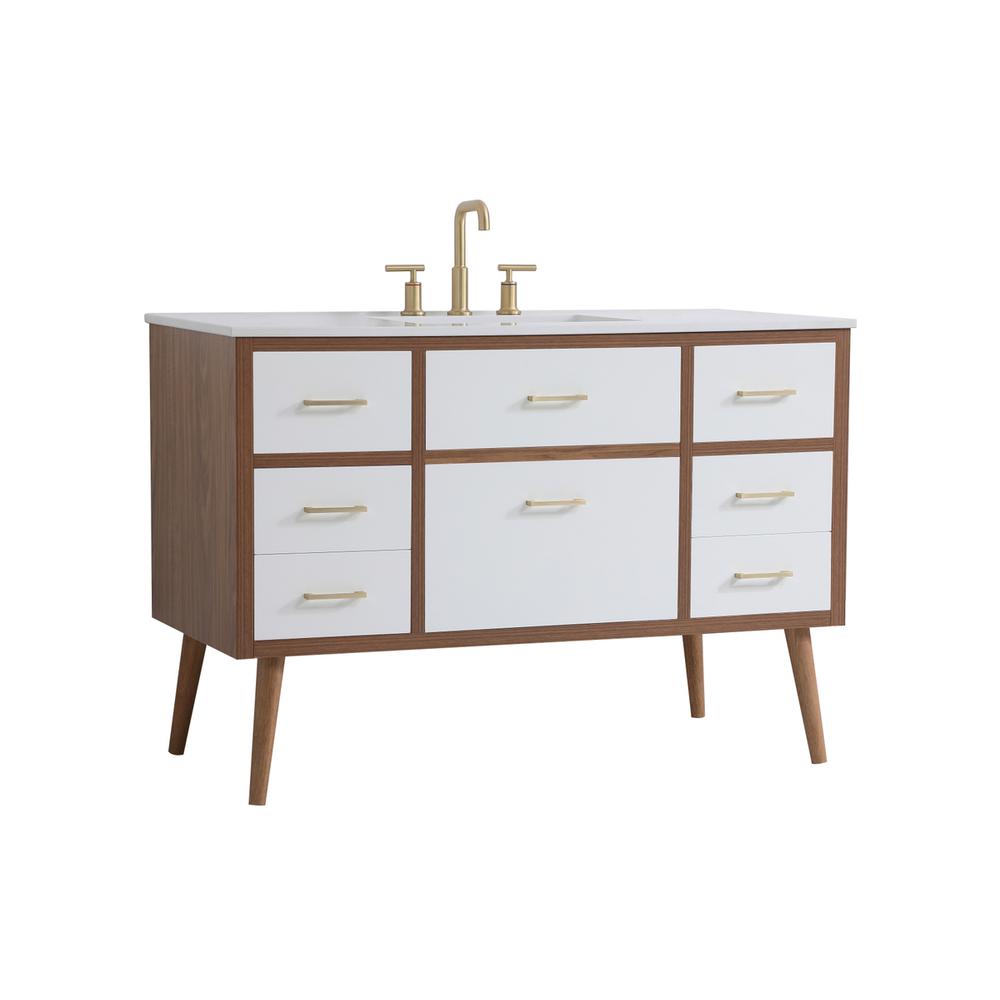 48 inch bathroom vanity in White. Picture 7