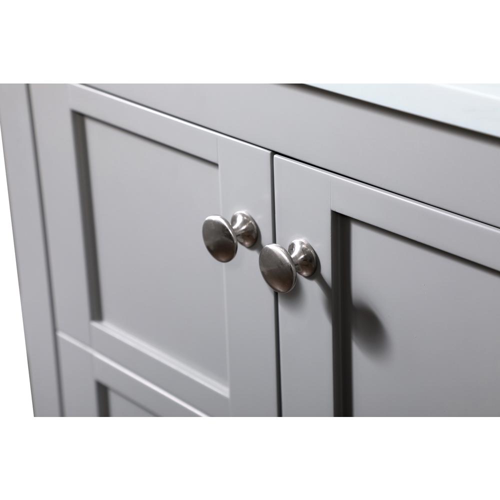 32 inch Single bathroom vanity in grey. Picture 12