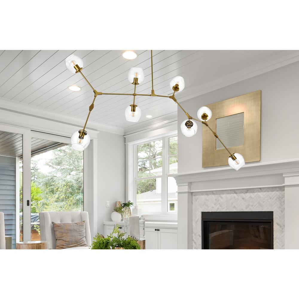Cavoli 74 inch Chandelier in Brass. Picture 8