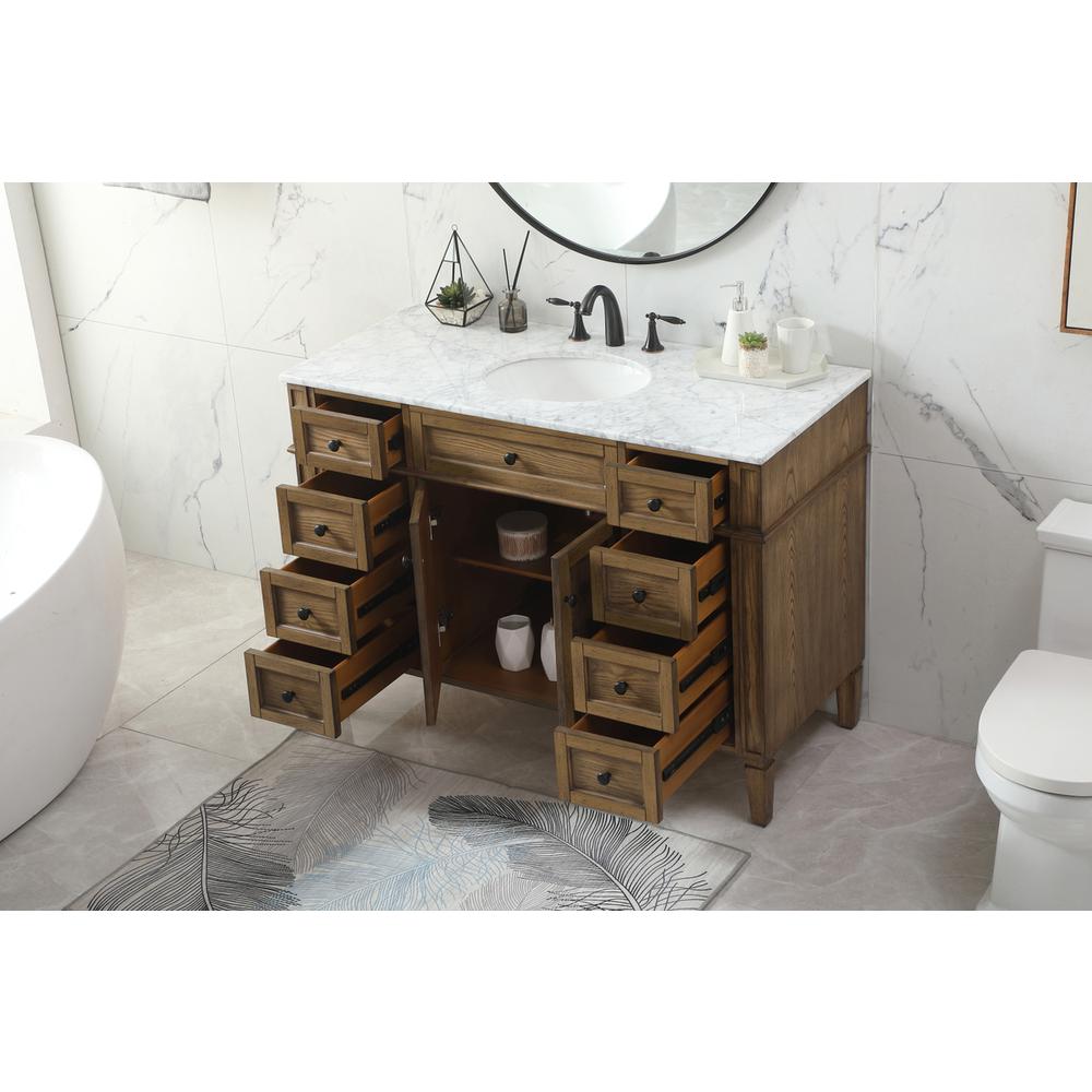 48 inch Single bathroom vanity in driftwood. Picture 3