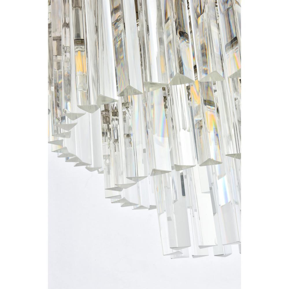 Sydney 9 light polished nickel Flush Mount Clear Royal Cut Crystal. Picture 5