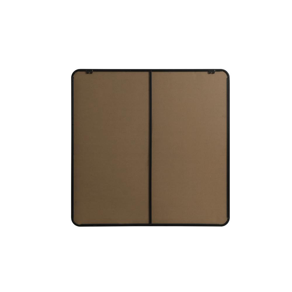 Soft corner metal square mirror 42x42 inch in Black. Picture 8