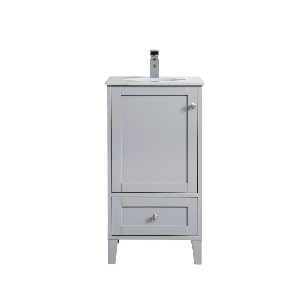 18 inch Single Bathroom Vanity in Grey. Picture 1