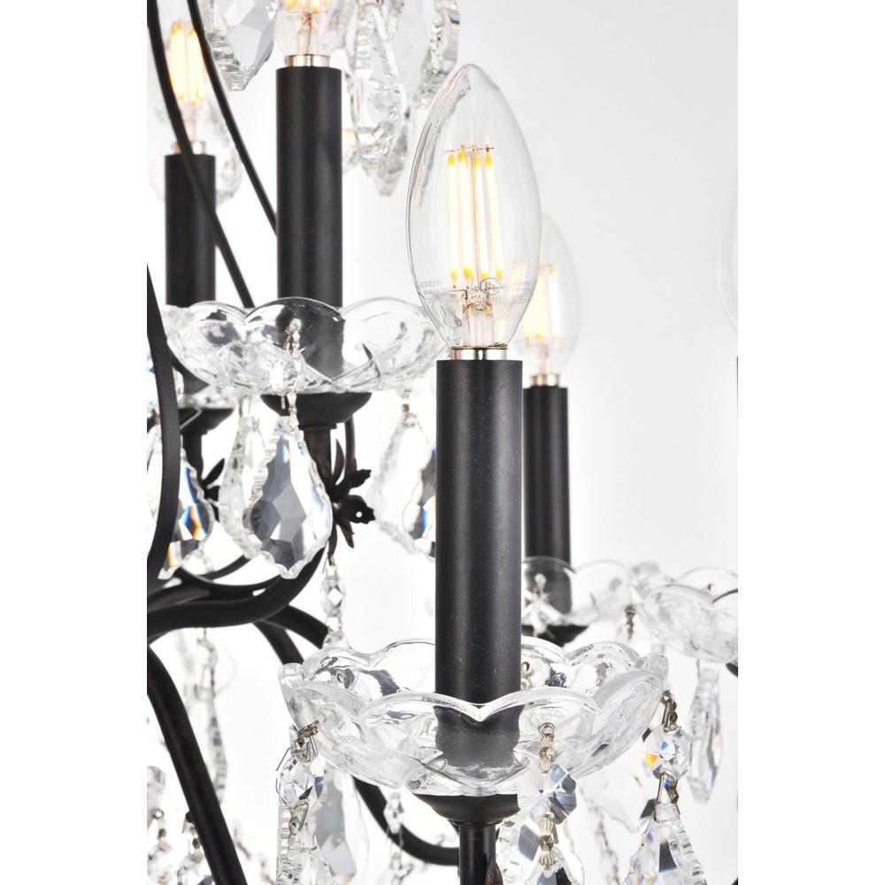 St. Francis 12 light Dark Bronze Chandelier Clear Royal Cut Crystal. Picture 4