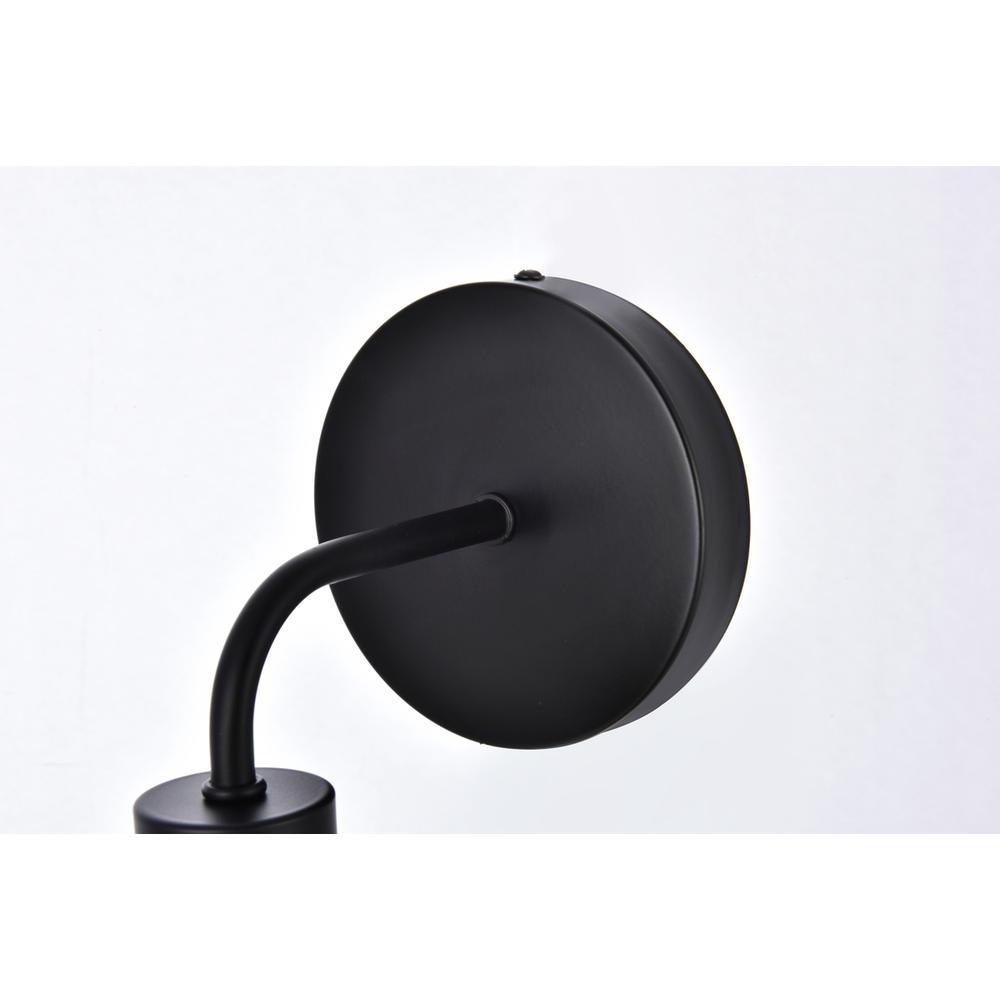 Hanson 1 light bath sconce in black with frosted shade. Picture 5