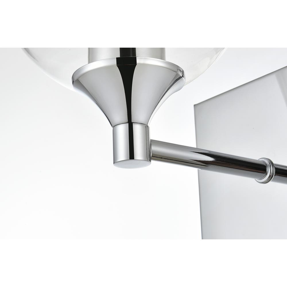 Foster 1 light Chrome and Clear Bath Sconce. Picture 5
