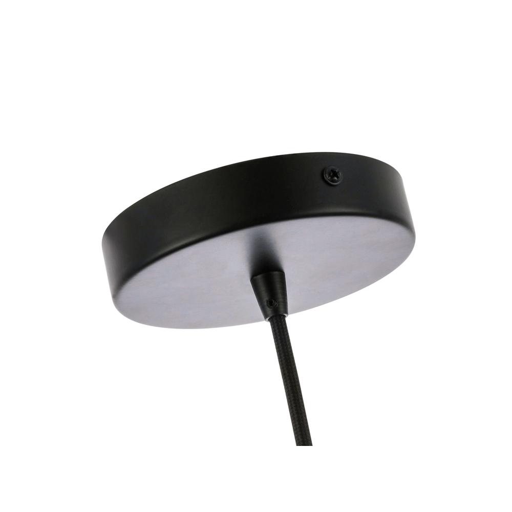 Kason 1 light Black and Clear glass pendant. Picture 9