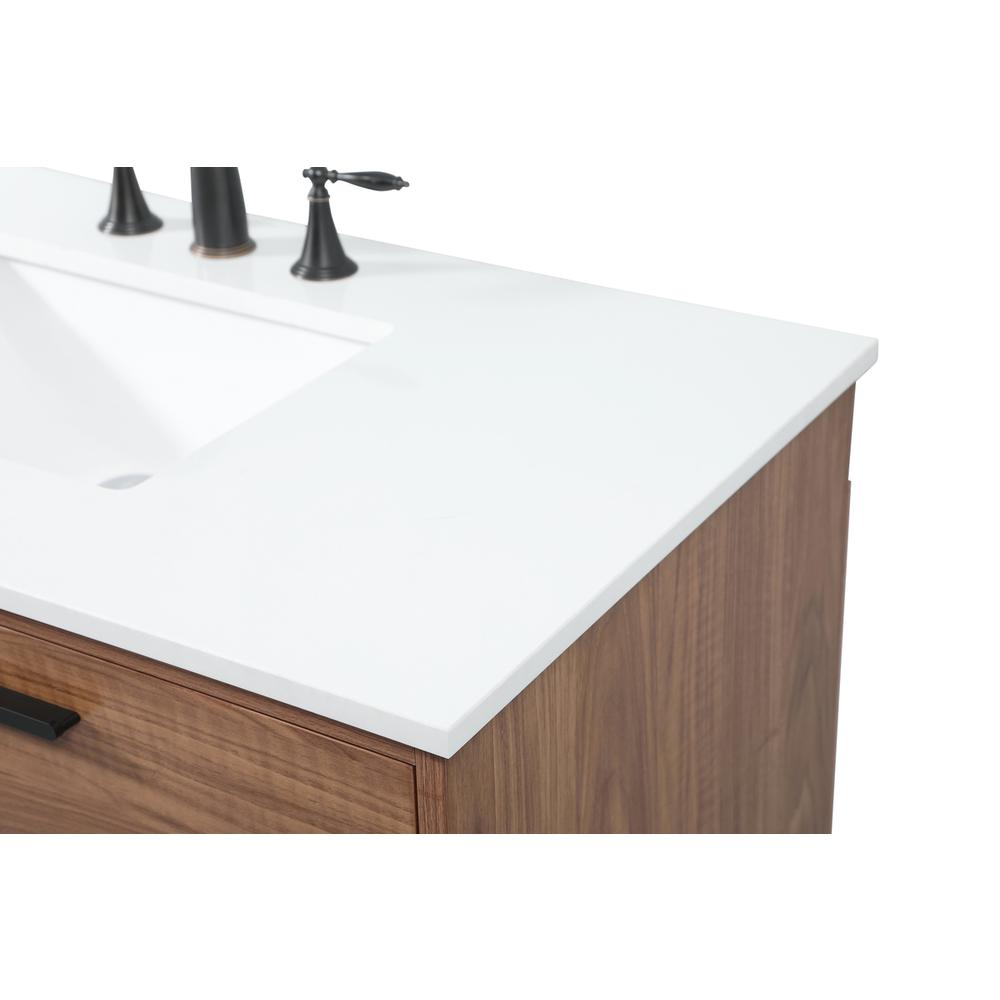 42 inch Single bathroom vanity in walnut brown. Picture 11