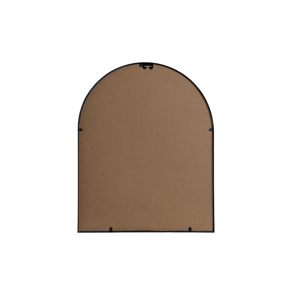 Metal Frame Arch Mirror 24x30 Inch in Black. Picture 8