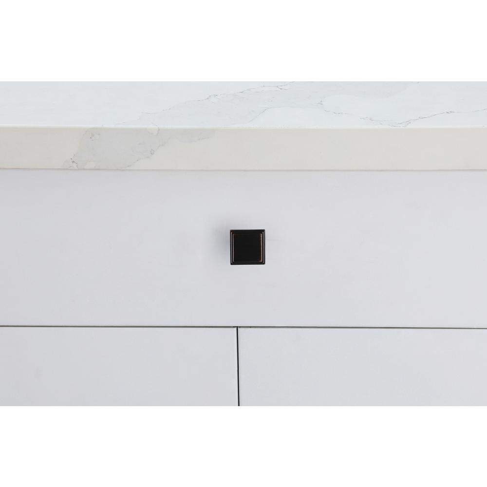 Wilow 1" Oil-rubbed Bronze Square Knob Multipack (Set of 10). Picture 6