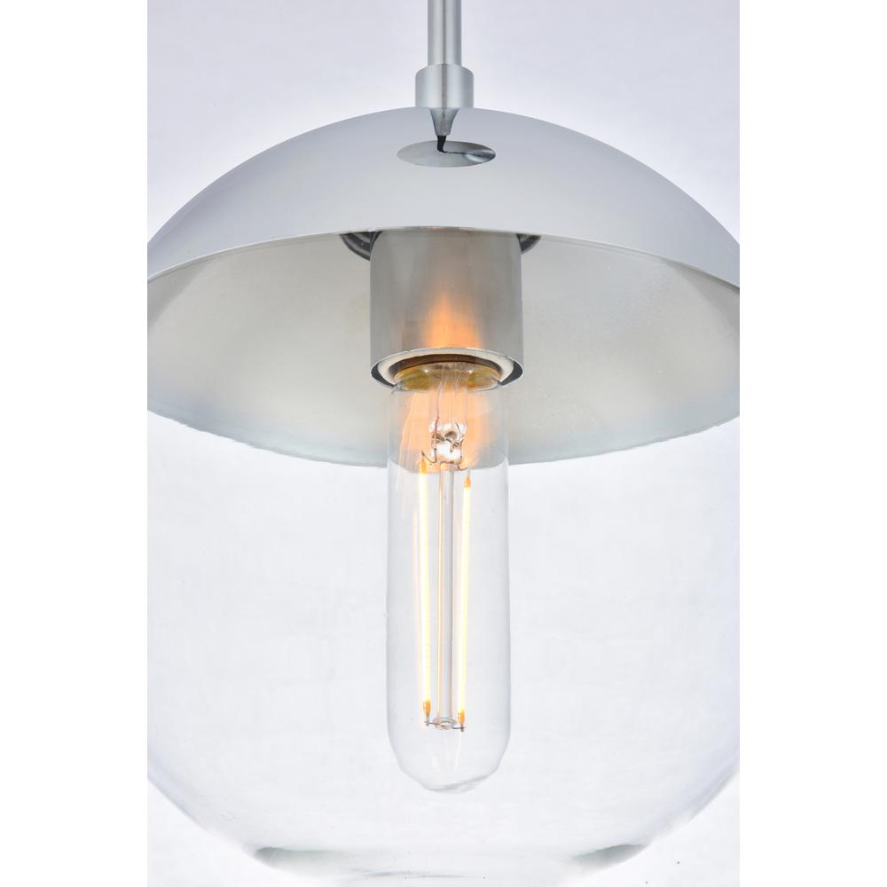 Eclipse 1 Light Chrome Pendant With Clear Glass. Picture 5