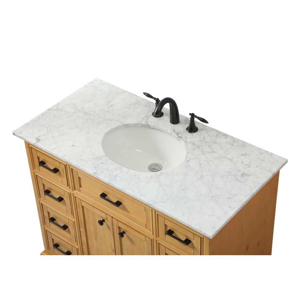 42 inch Single bathroom vanity in natural wood. Picture 10