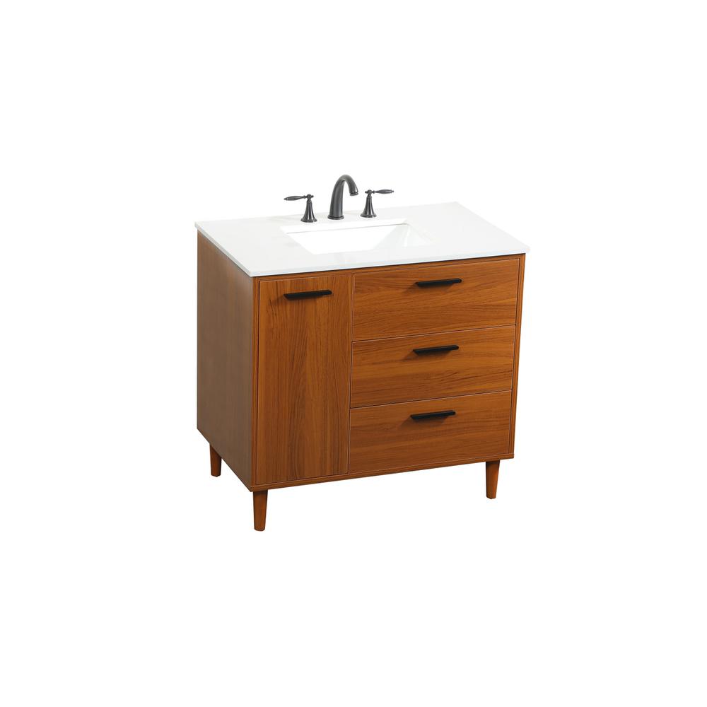 36 inch bathroom vanity in Teak. Picture 8