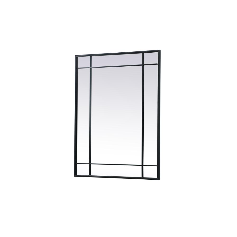 French Panel Wall Mirror 30x40 Inch In Black. Picture 5
