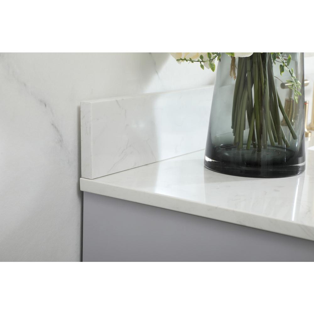 48 inch Single bathroom vanity in grey with backsplash. Picture 5