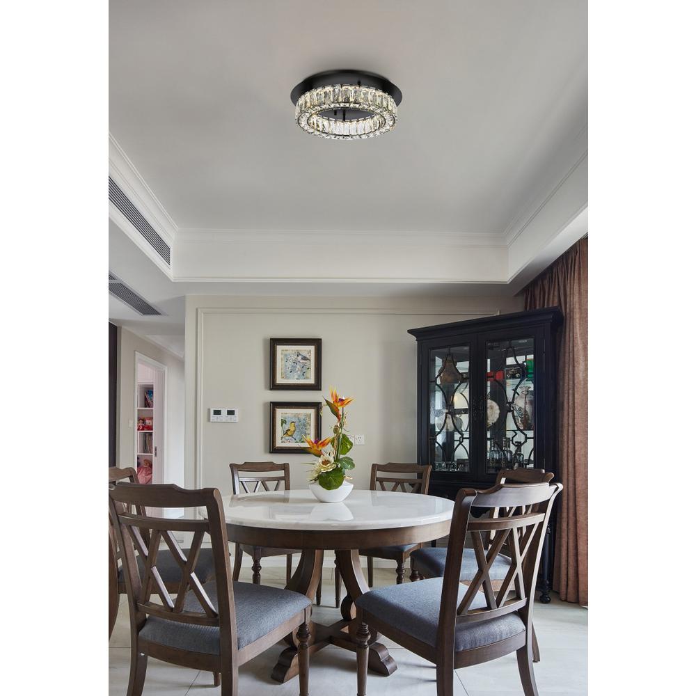 Monroe 18 inch LED Single flush mount in black. Picture 8