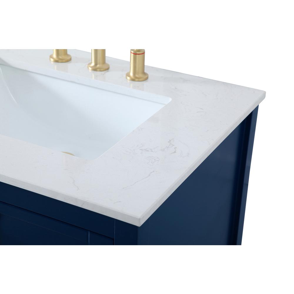72 inch Double Bathroom Vanity in Blue. Picture 10