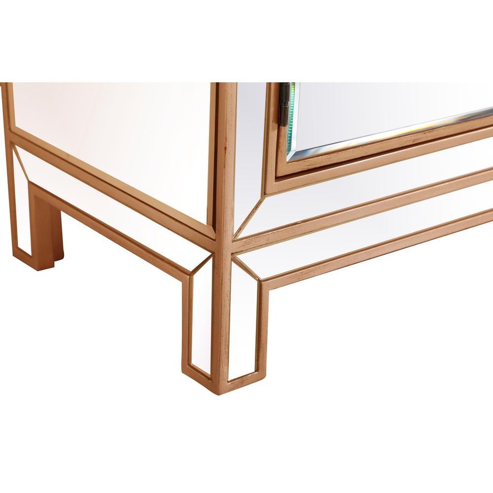 29 in. mirrored cabinet in antique gold. Picture 8