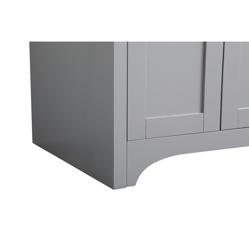 36 inch Single Bathroom Vanity in Grey with Backsplash. Picture 13