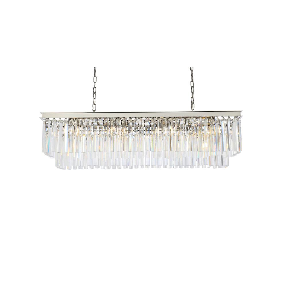 Sydney 12 light polished nickel Chandelier Clear Royal Cut Crystal. Picture 2
