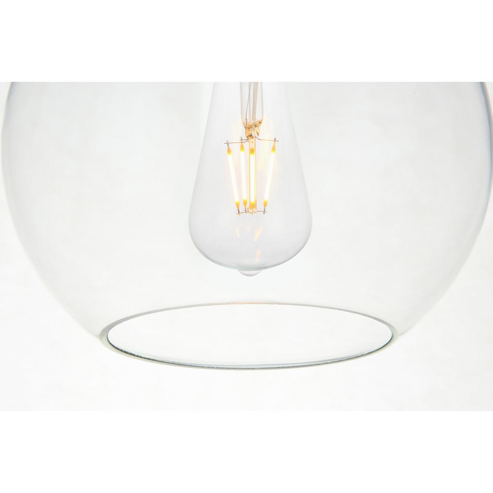Baxter 1 Light Chrome Pendant With Clear Glass. Picture 4