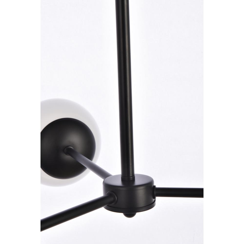 Briggs 32 inch pendant in black with white shade. Picture 5