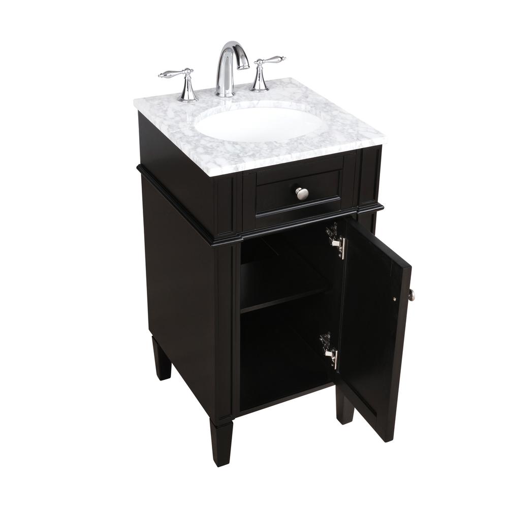 18 inch Single bathroom vanity in Black. Picture 9