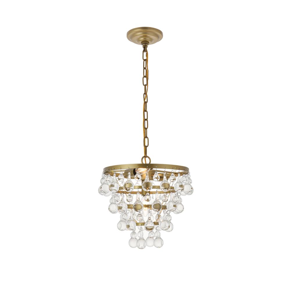 Kora 3 light Brass Pendant. Picture 1