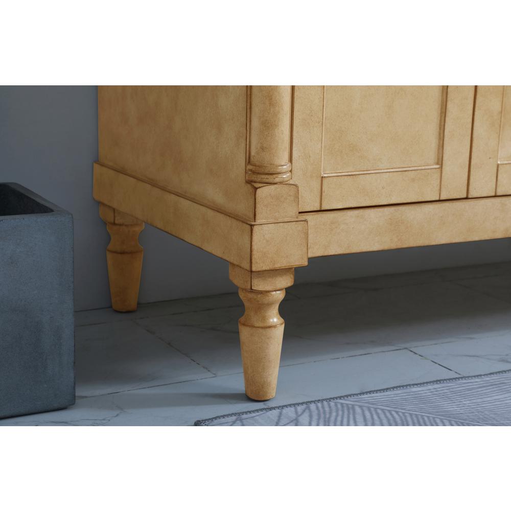 60 inch Double Bathroom Vanity in Antique Beige. Picture 5