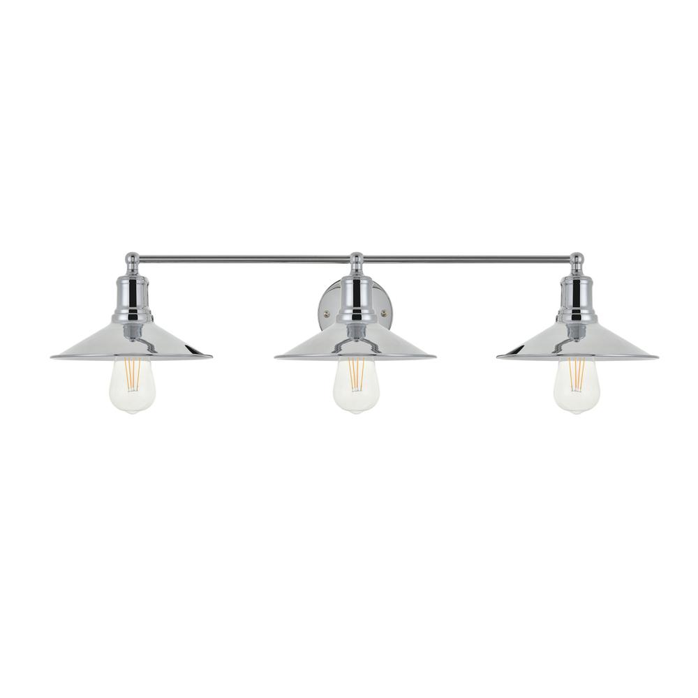 Etude 3 light chrome Wall Sconce. Picture 2