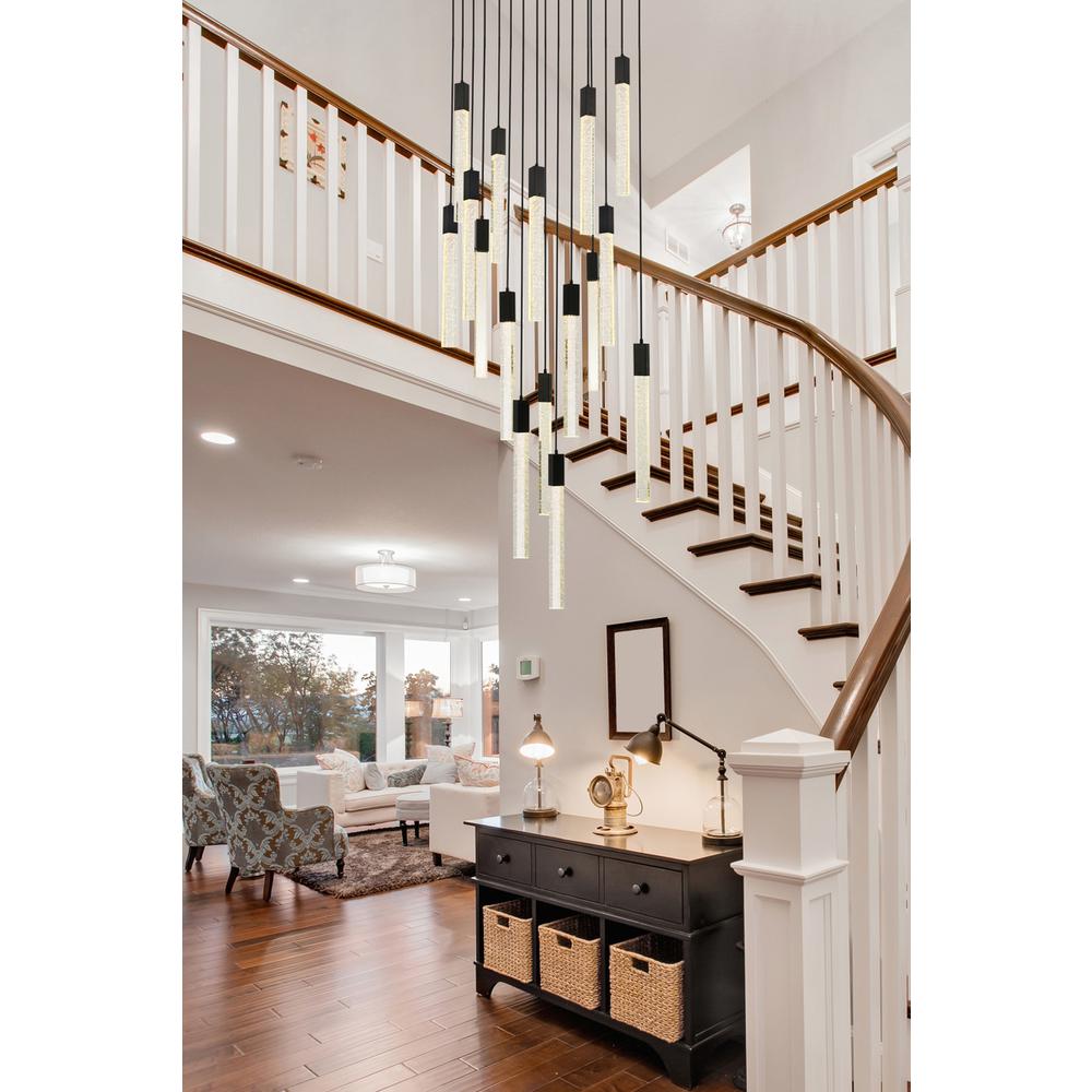 Weston 16 lights pendant in black. Picture 8