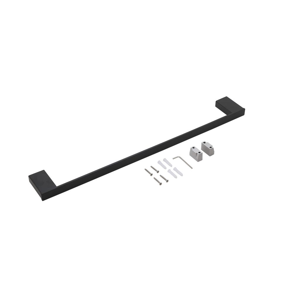 Sofia 4-Piece Bathroom Hardware Set in Matte Black. Picture 7
