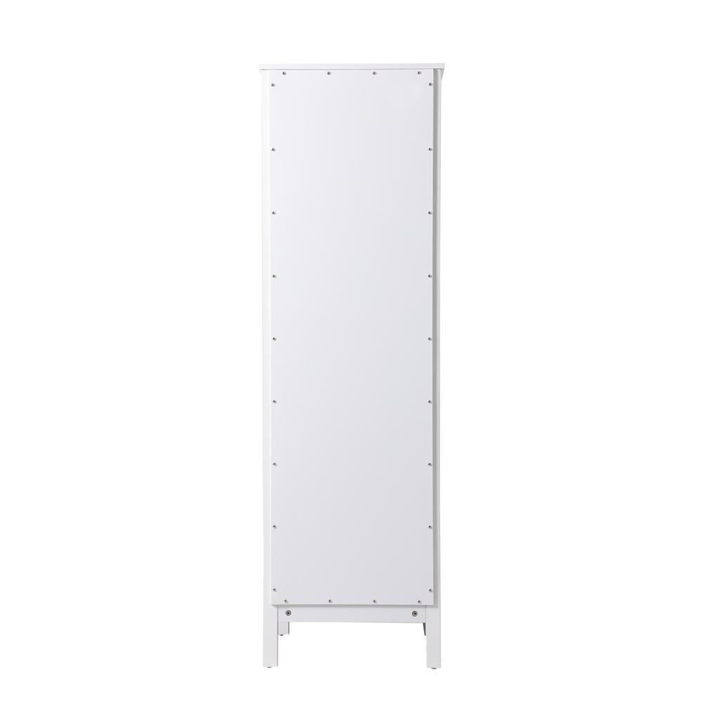 20 Inch Wide Bathroom Linen Storage Freestanding Cabinet In White. Picture 3