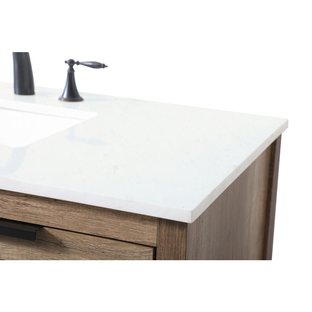 42 Inch SIngle Bathroom Vanity In Natural Oak. Picture 11