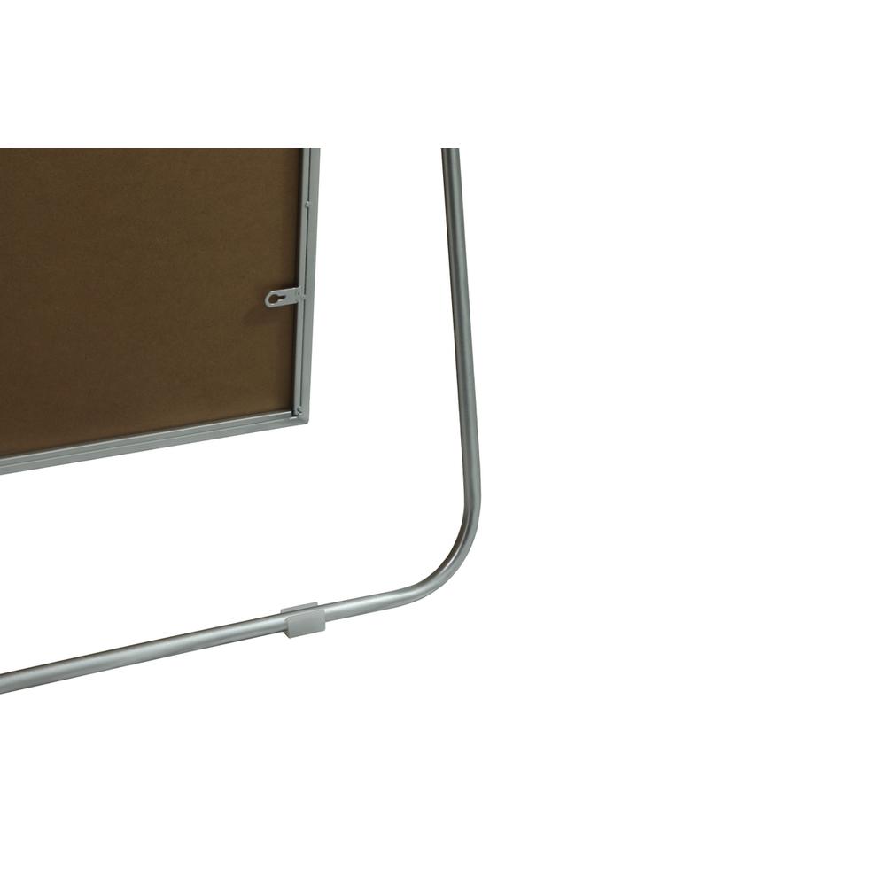 Metal Frame Rectangle Full Length Mirror 36x72 Inch in Silver. Picture 8